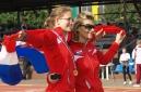 07.10.2010. - Tromeč SLO-HUN-CRO, Maribor - Paola Borović sa trenericom slavi nakon pobjede u skoku u dalj