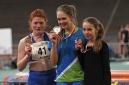 11.02.2017. - Vienna indoor Gala, Beč - Ana Dobša na pobjedničkom postolju utrke na 800 m za juniorke