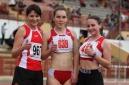 08.04.2017. - HALS - 1. kolo - Ivana Pejić, Nina Dobša i Sanja Gregorinčić nakon utrke na 1000 m